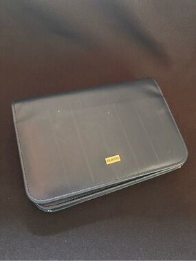 Vintage Buxton  Navy Leather Travel Organizer